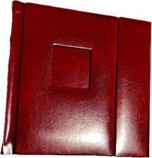 10x10 Burgundy Self Mount Wedding Photo Album - 20 Sides Engraving Available 