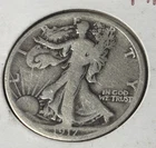 1917-S SILVER WALKING LIBERTY HALF DOLLAR, GOOD DETAILS, RARER MINT AND YEAR