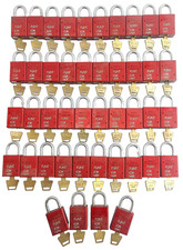 LOT OF 44 AMERICAN LOCK A1105RED Anodized Aluminum Safety Padlock Lockout Tagout