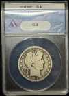 1911 - ANACS G 4 - Silver Barber Half Dollar 50C Coin
