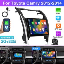 Car Radio Stereo For 2012-2014 Toyota Camry Android15 Carplay With Backup Camera