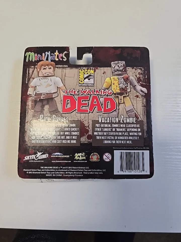 Minimates Walking Dead Walker Zombie & Rick Grimes 2012 SDCC Skybound exclusivo Foto 2 de 3