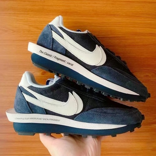 PL Fragment Design x sacai x Nike LDV Waffle 'Blackened Blue'-Men