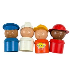 80s Vintage Tupperware Toys Little Tuppers People 4 Figures Lot Dart