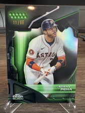 2026 Topps Chrome Black #36 Jeremy Peña Green Refractor #/99