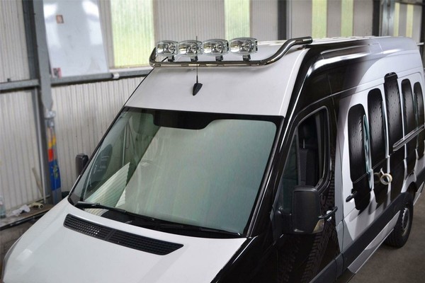DachträGer + Leds + Spots FüR Ford Transit MK9 Medium 2021+ Hoch Edelstahl Van-image
