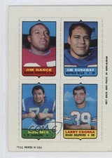 1969 Topps Mini-Cards (4-in-1) Jim Nance Dunaway Ron Mix Larry Csonka HOF 2g2