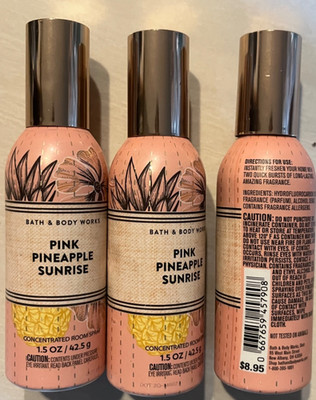 3 X Bath & Body Works Fragrance Pink Pineapple Sunrise Concentrated Room Spray
