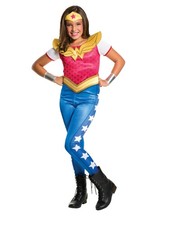 Kids Wonder Woman Costume, Rubies DC Superhero Girls, Large, Red, Authentic