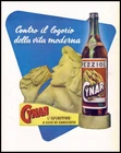 ADVERTISEMENT 1952 APERITIF CYNAR PIECESOL AGAINST WEAR MODERN LIFE BAR COFFEE