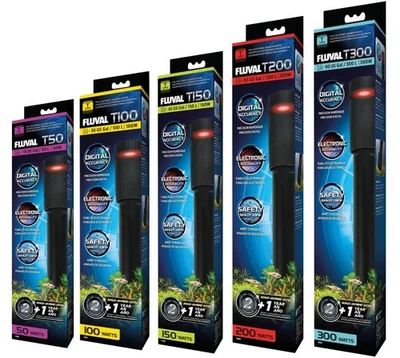 FLUVAL T SERIES AQUARIUM HEATER ELECTRONIC SUBMERSIBLE FISH TANK 50-300 LITRE - Image 1 of 4
