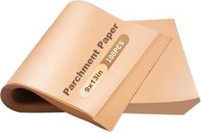 100 PCS Unbleached Parchment Paper 23cm X 33cm baking paper, air fryer paper, no