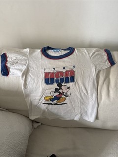 maglietta media bambino Disney Topolino USA vintage 1984