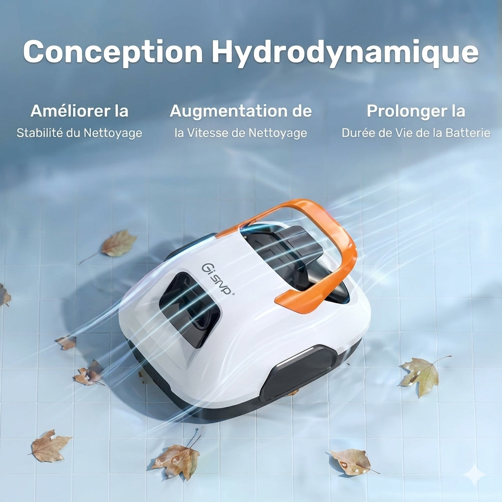 Robot piscine sans fil pour éliminer les saletés du fond de piscine hors sol sans effort