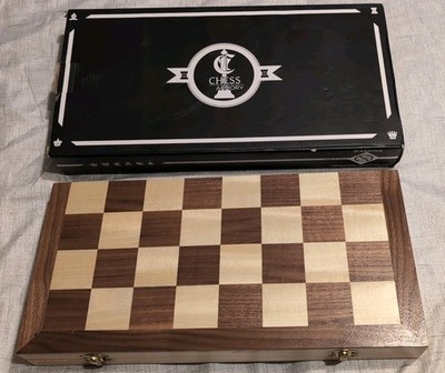 Chess Armory Staunton 15'' Inlaid Wood Chess Set Felt Bottom 3'' King