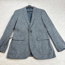J.Crew Sport Coat 40L Gray Moon Tweed Unlined Herringbone Ludlow