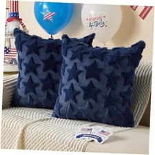 4th of July Pillow Covers 18x18 inch Set of 2 4th 18" x 18" Pack of 2 Blue