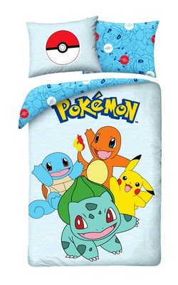 Halantex Bettwäsche-Set Pokemon Pikachu 2 teilig 1 Deckenbezug 1 Kissenbezug NEU
