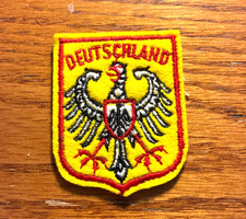 VTG Embroidered Yellow Felt DEUTSCHLAND Germany Patch - original