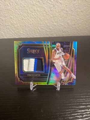 2019-20 Select Vince Carter Throwback Memorabilia Patch Tie Dye Prizms #5/25