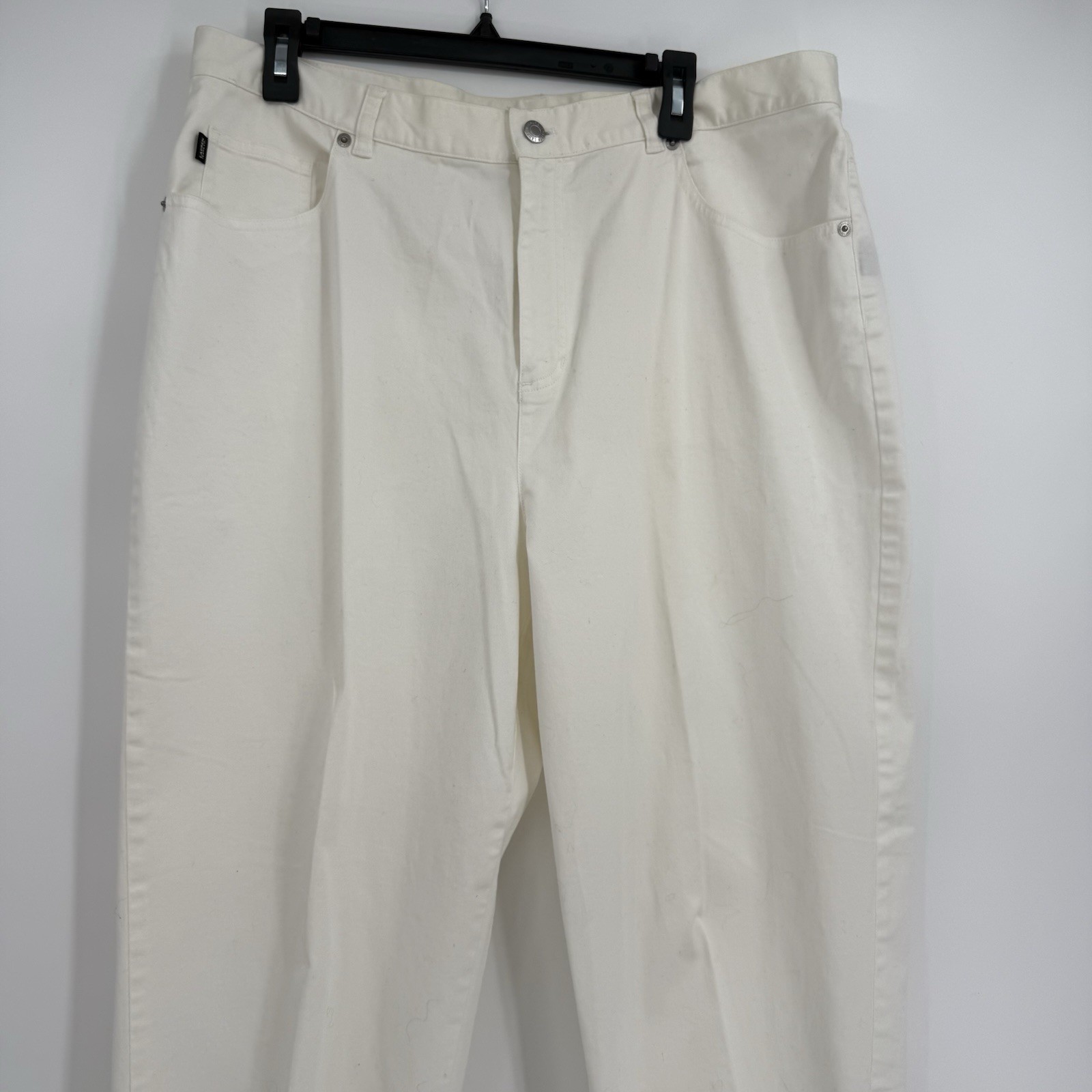Lauren Jeans Co Ralph Lauren White Pants Womens Size 18W Tapered Leg W/ Zip Hems thumbnail 4