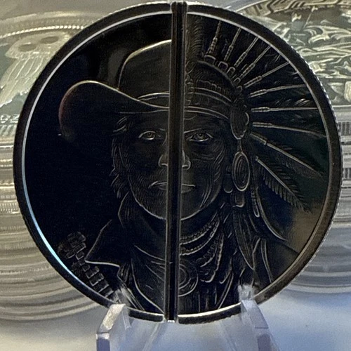 Elemetal 1 oz .999 Fine Silver Western Warrior Divisible Round. InCapsule #2