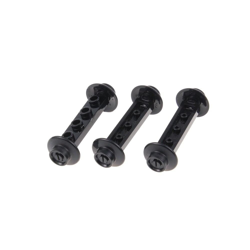 3x LEGO Railway Axis 1x4 Black Wheel Small Cross Rim Train 42946 2926 50254