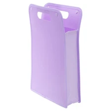 Expanding File Folder, A4 Accordion Files Organizer with Snap Button, Purple