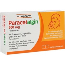 PARACETALGIN 500 mg Filmtabletten 20 St. PZN 16730456