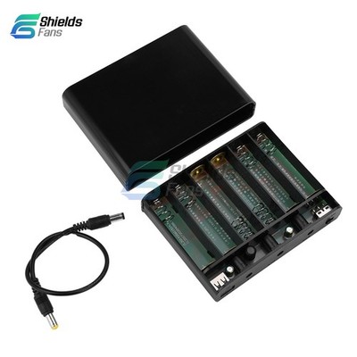 5V 9V 12V 6x18650 Battery UPS Uninterrupted Power Supply DIY Power Bank Box 60W