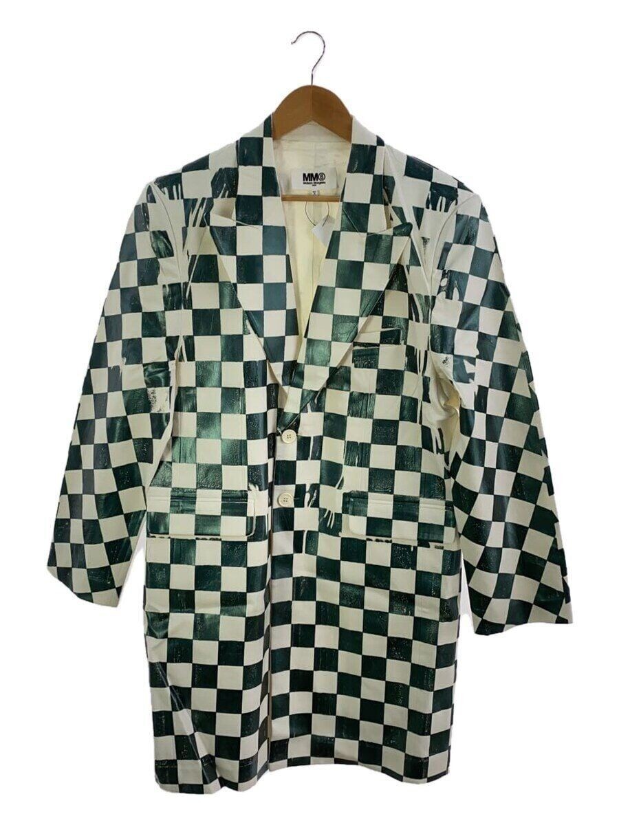 ALTRA MM6 altro cappotto 42 poliestere verde check S62AA0047