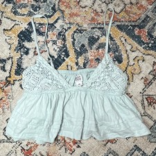 Urban Outfitters BDG Blue Lace Trim Spaghetti Strap Cami Tank Top Women's Size M