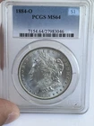 1884-O New Orleans Morgan Silver Pcgs Ms64. Shinny Coin