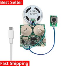 Recordable Sound Module, 8M USB Programmable Sound Chip with Speaker, Push Bu...