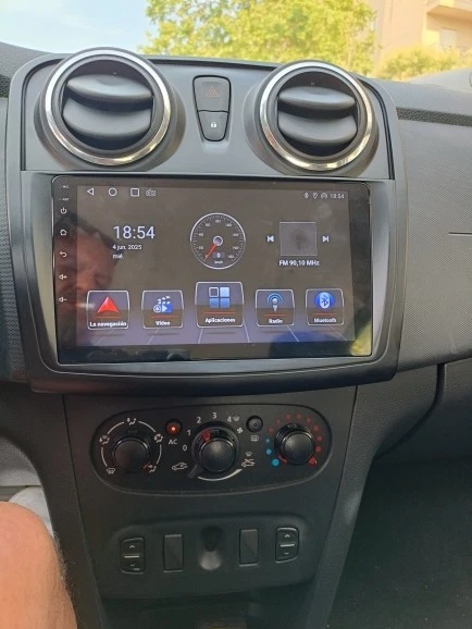Autoradio Android 9” per Renault Dacia Logan 2 / Sandero (2014–2019) – GPS Navi - Immagine 3 di 4