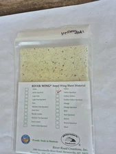 RIVER ROAD  WING SHEET  Material Yellow Speckled, Fly tying