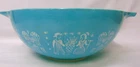 Vintage Pyrex 4-quart Amish Butterprint Turquoise Cinderella Bowl #444 b517