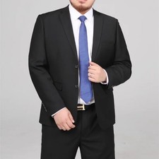 Men's M-10XL New Wedding Handsome Suit Business Cargo Trousers Plus Size 2pcs