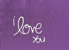 I LOVE YOU  2 die cuts scrapbook cards