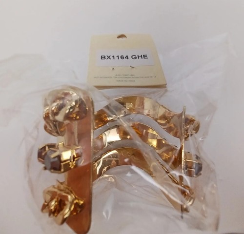 Brazalete Brazalete Body Rythm NUEVA YORK Mujer Color Dorado Puño Ancho Estrás  - Imagen 9 de 11