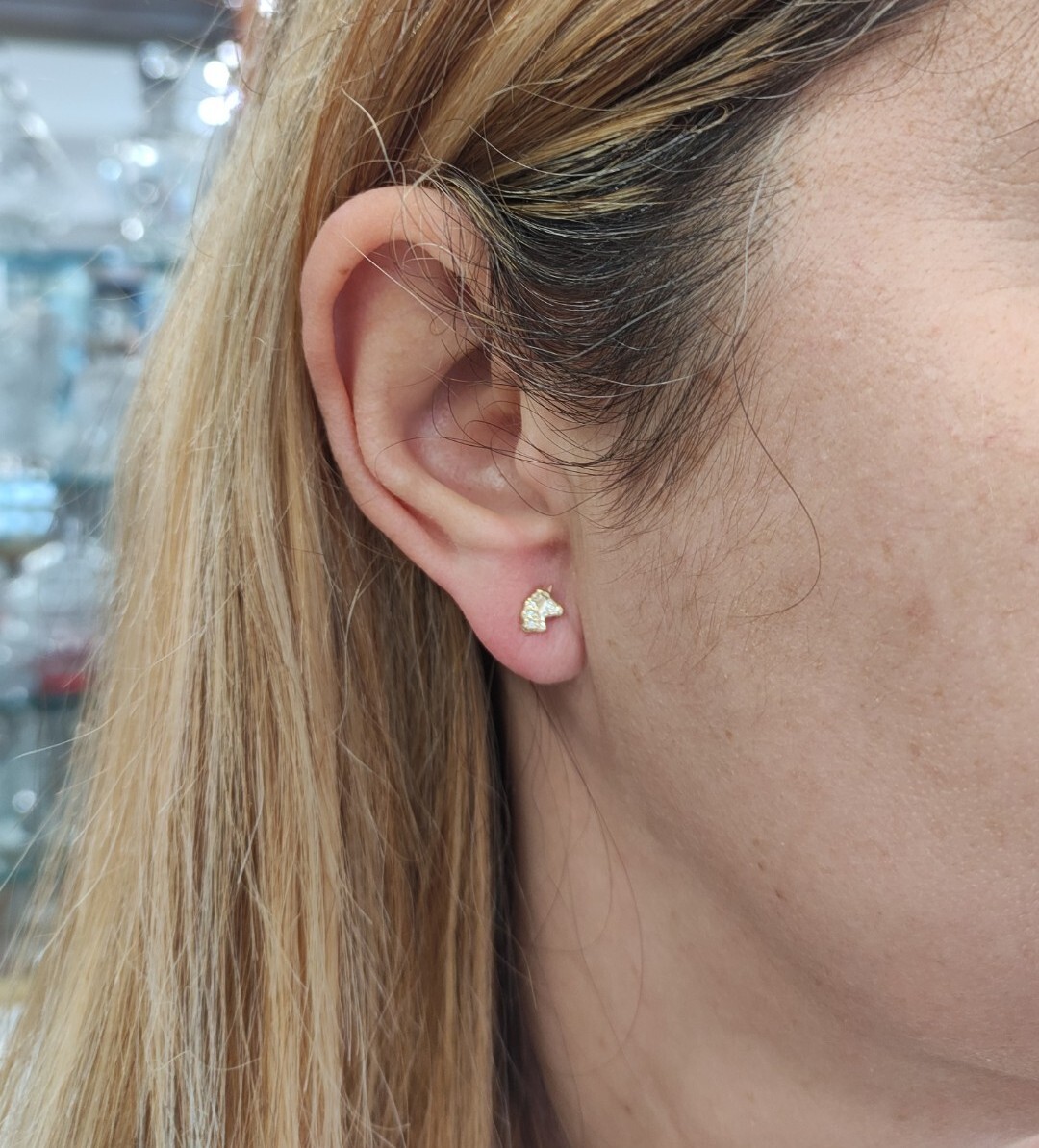Pure By Nat Post Earrings W. Zircons - Gold main image 1