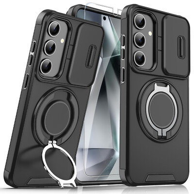 For Samsung Galaxy A15 A16 A25 A26 A35 A36 Shockproof Ring Stand Case w/Screen
