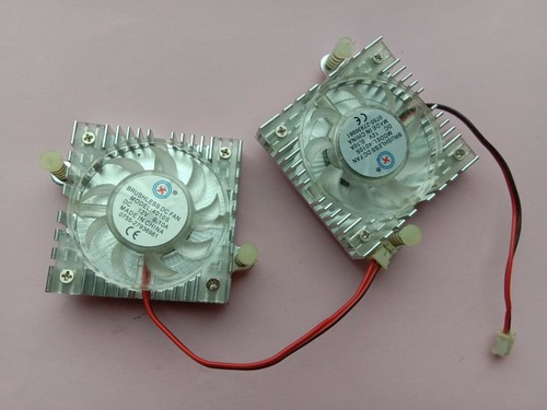 2 pcs Brushless DC Cooling Fan 4010S 12V 9 Blade 45x45x10mm 2 pin White Heatsink - Picture 4 of 4