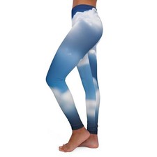 Sky Cloud Spandex Leggings | Yoga Pants, Athleisure, Casual Wear, Fitness