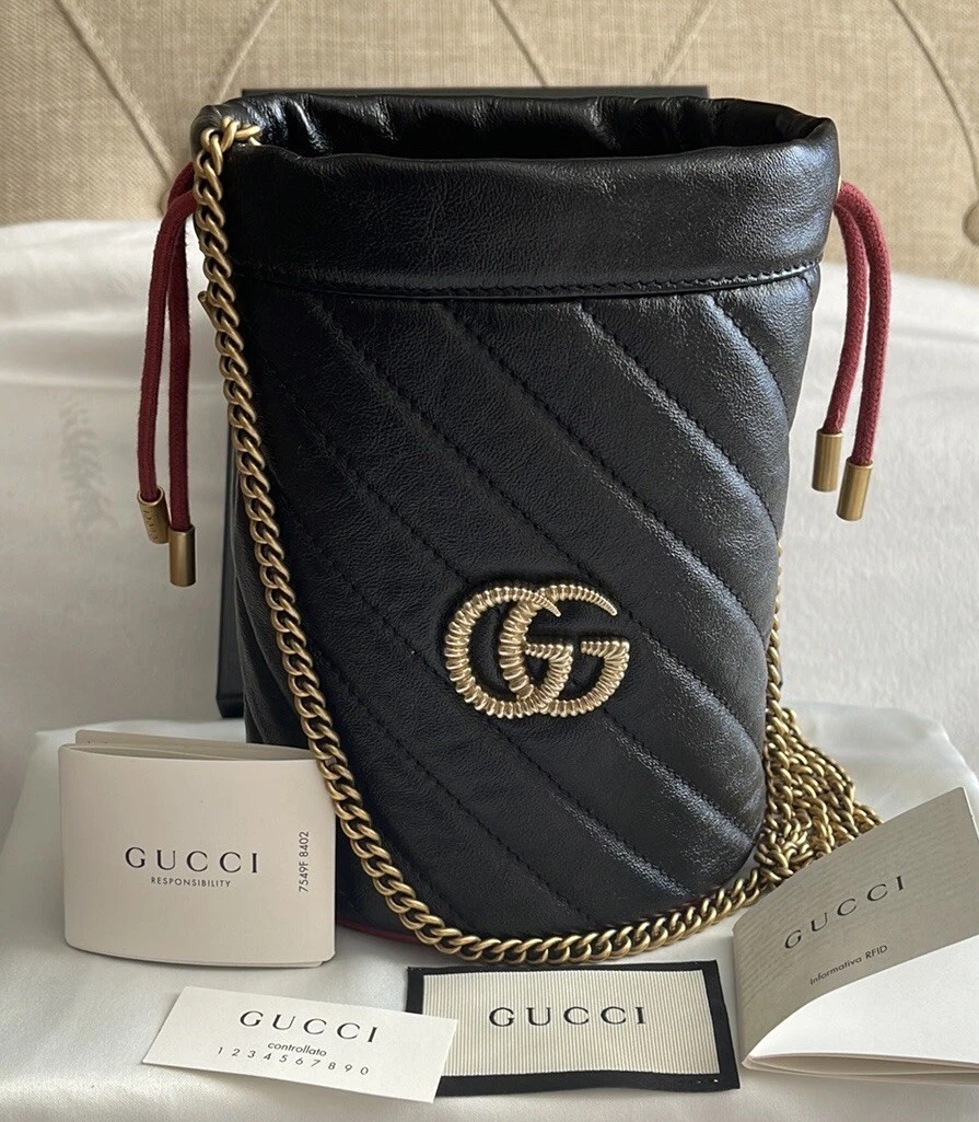 Gucci gg marmont quilted leather bucket bag cheap