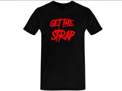 50CENT GET THE STRAP T-Shirt Black G-UNIT TOP HIP HOP MENS Gold | eBay