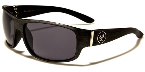 Biohazard ovales Gesicht Logo Tempel modische Herrensonnenbrille - Bild 5 von 6