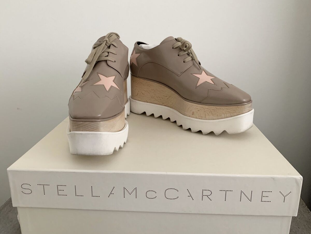 Stella McCartney Taupe Elyse Star Derbys Shoes 37 | eBay Stella McCartney Taupe Elyse Star Derbys Shoes 37 | eBay