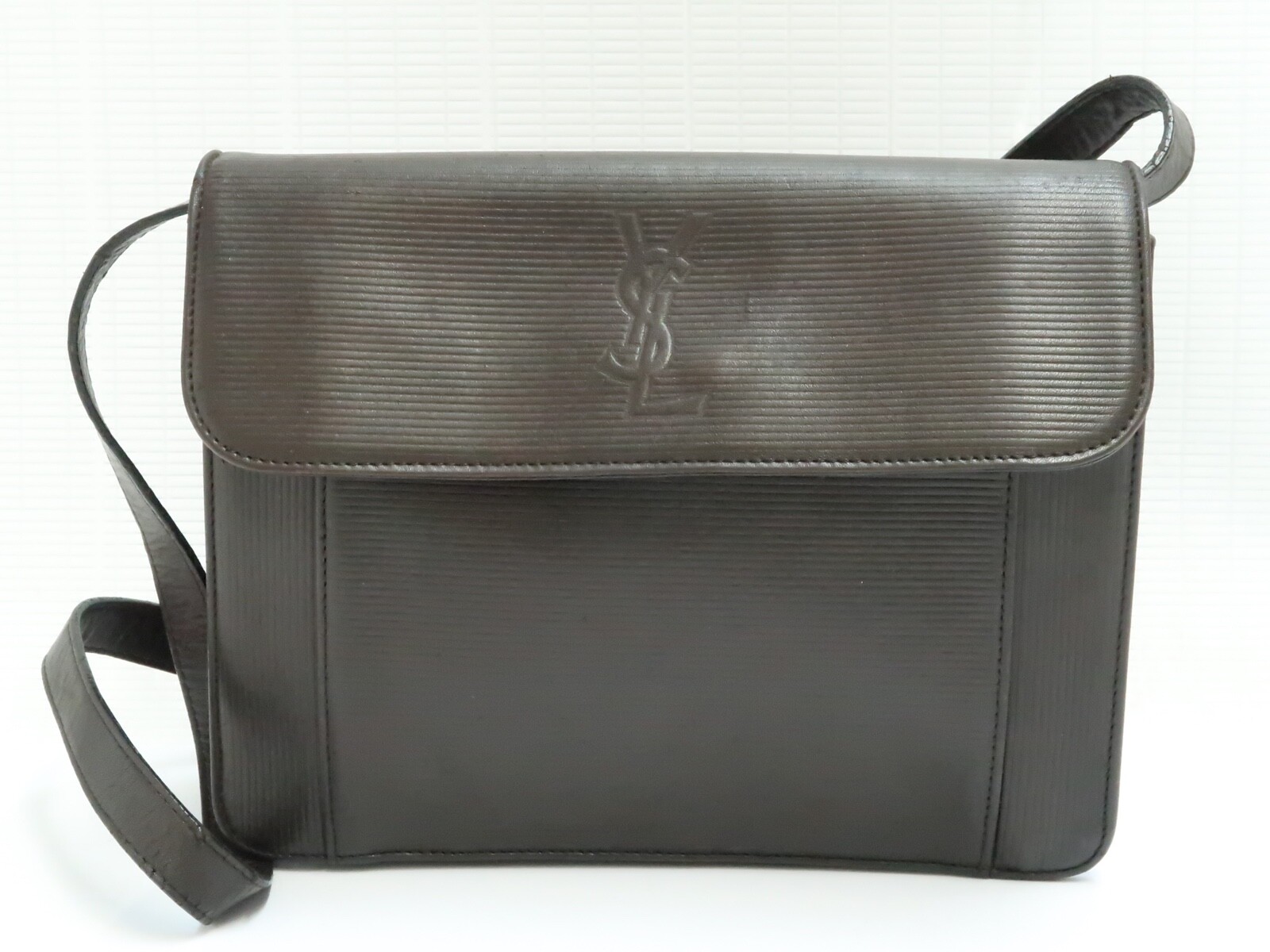 Borsa a tracolla originale Yves Saint Laurent vintage licenza Giappone marrone 18700615