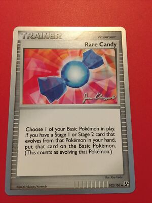 trainer rare candy card Trainer Rare Candy 102/106 2008 World Championship Pokemon M